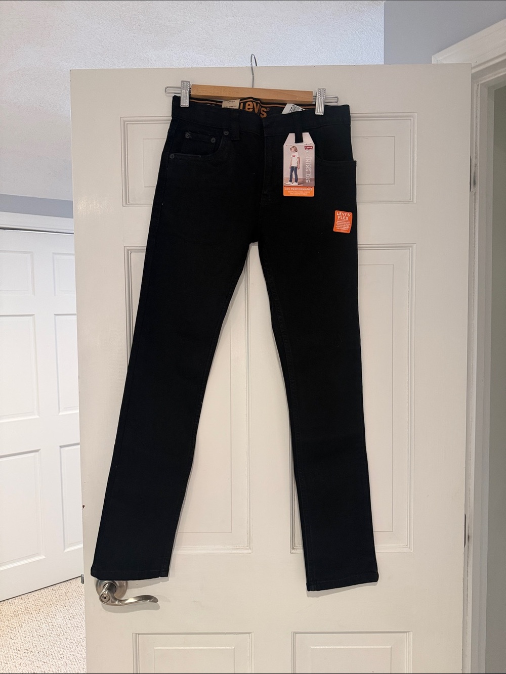 Levi's Kids Black Straight-Leg Jeans